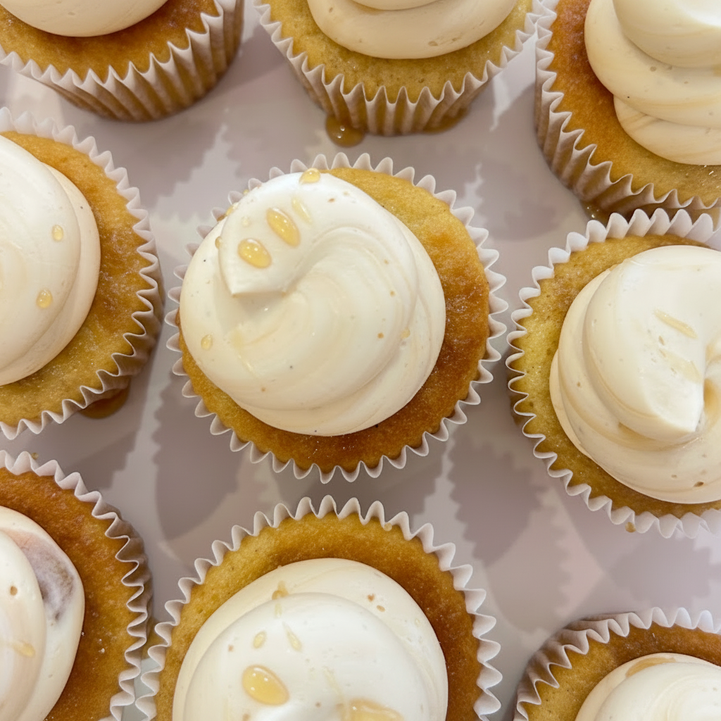 caramel cupcakes with caramel buttercream for a kids party in Kent