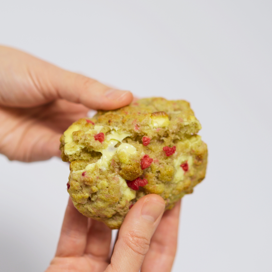 Raspberry & White Chocolate Cookies