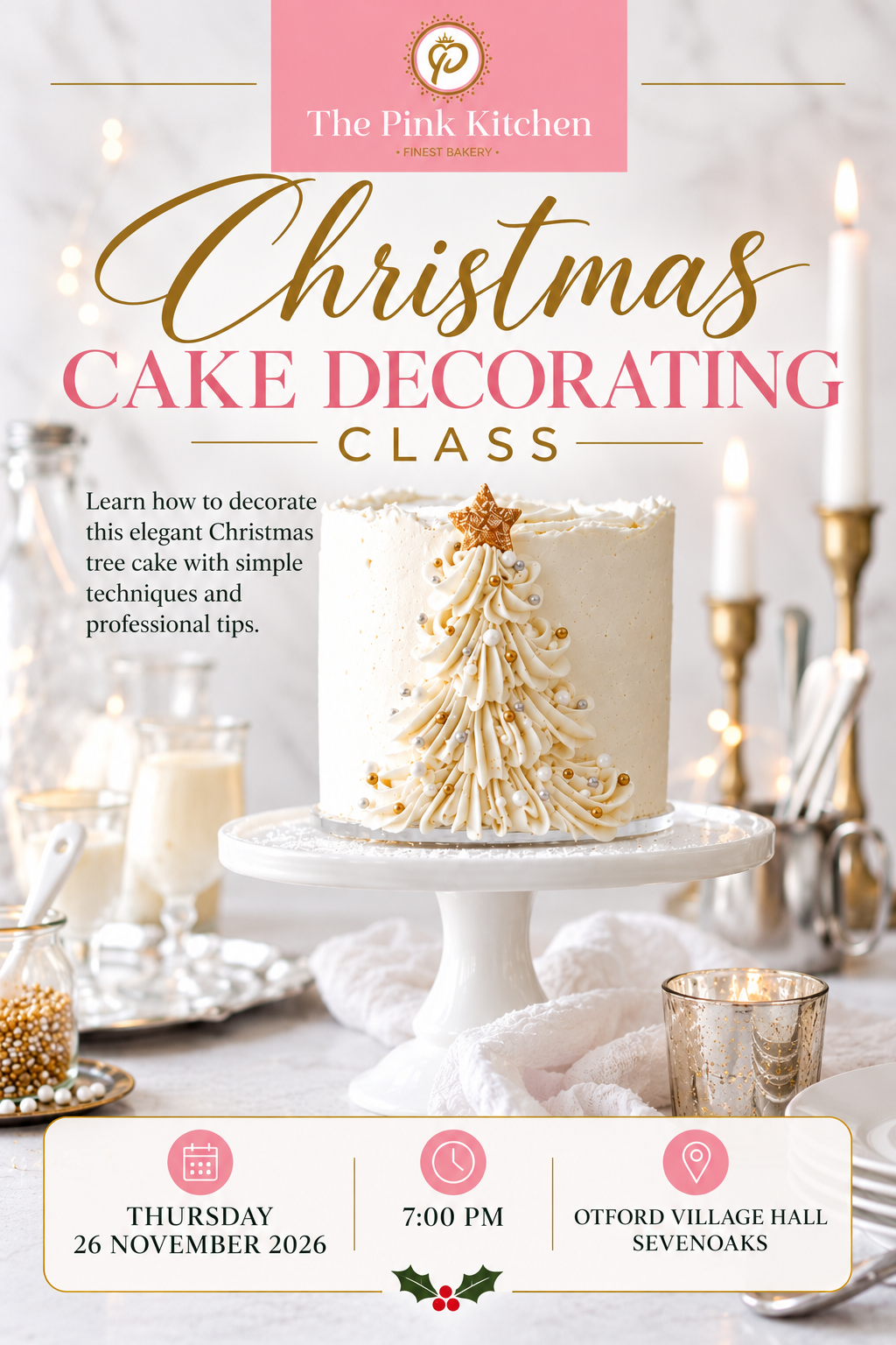 Christmas Cake Decorating Class 🎄