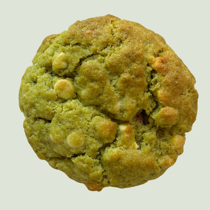 Matcha & Fresh Raspberry Cookie